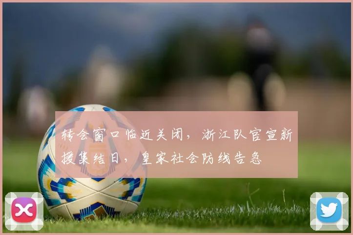 转会窗口临近关闭,浙江队官宣新援